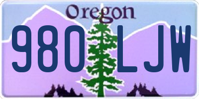 OR license plate 980LJW