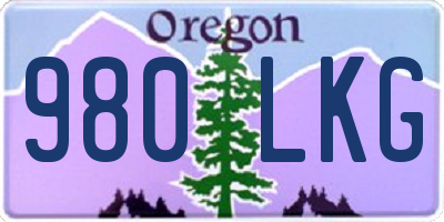 OR license plate 980LKG