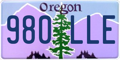 OR license plate 980LLE