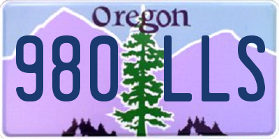 OR license plate 980LLS