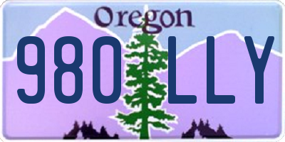 OR license plate 980LLY