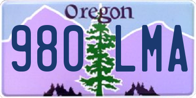 OR license plate 980LMA