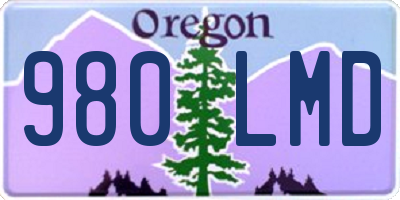 OR license plate 980LMD