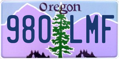 OR license plate 980LMF