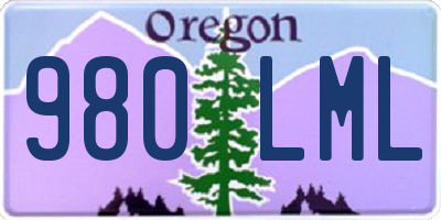 OR license plate 980LML