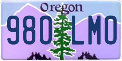 OR license plate 980LMO