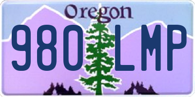 OR license plate 980LMP