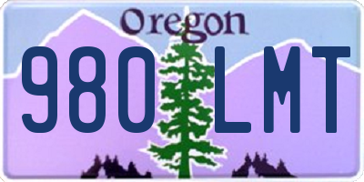OR license plate 980LMT