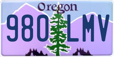 OR license plate 980LMV