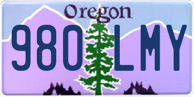 OR license plate 980LMY