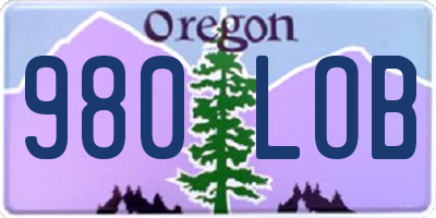 OR license plate 980LOB