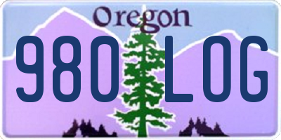 OR license plate 980LOG