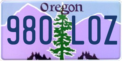 OR license plate 980LOZ
