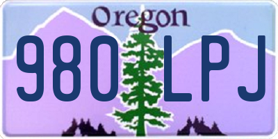OR license plate 980LPJ