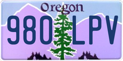 OR license plate 980LPV
