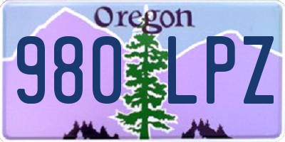 OR license plate 980LPZ
