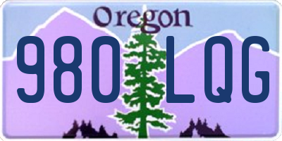 OR license plate 980LQG