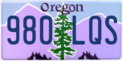 OR license plate 980LQS