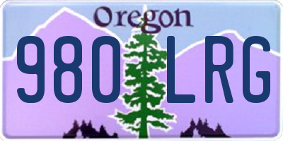 OR license plate 980LRG