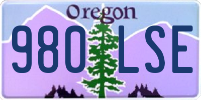 OR license plate 980LSE