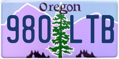 OR license plate 980LTB