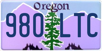 OR license plate 980LTC