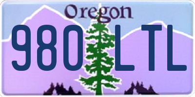 OR license plate 980LTL