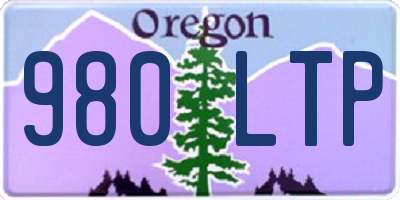 OR license plate 980LTP