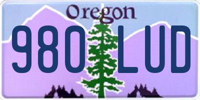 OR license plate 980LUD