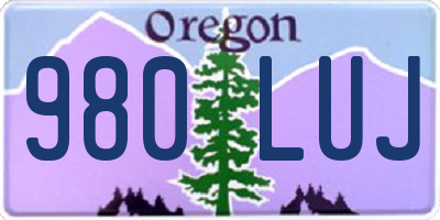 OR license plate 980LUJ