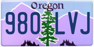 OR license plate 980LVJ