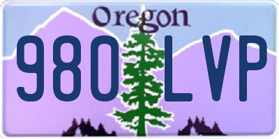 OR license plate 980LVP
