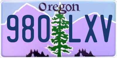 OR license plate 980LXV