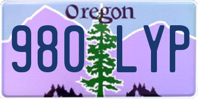 OR license plate 980LYP