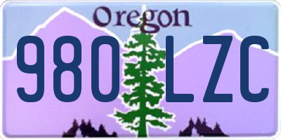 OR license plate 980LZC