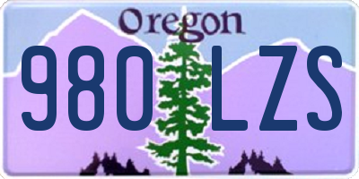 OR license plate 980LZS