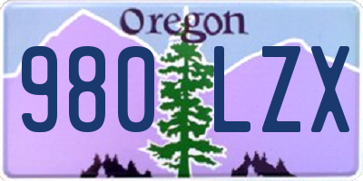 OR license plate 980LZX