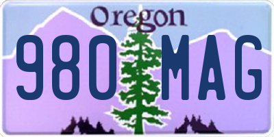 OR license plate 980MAG