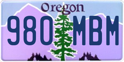 OR license plate 980MBM