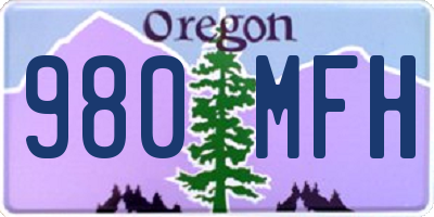 OR license plate 980MFH