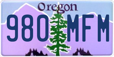 OR license plate 980MFM