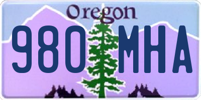 OR license plate 980MHA