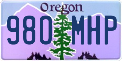 OR license plate 980MHP