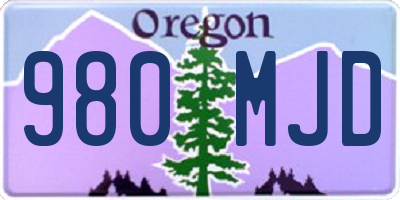 OR license plate 980MJD