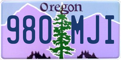 OR license plate 980MJI