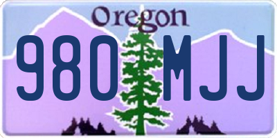 OR license plate 980MJJ