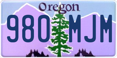 OR license plate 980MJM