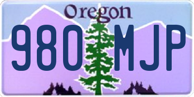 OR license plate 980MJP