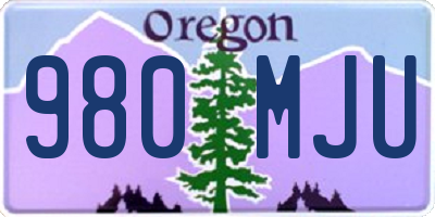 OR license plate 980MJU