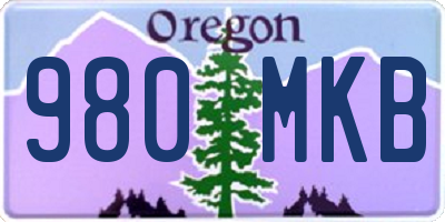 OR license plate 980MKB